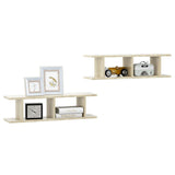 NNEVL Wall Shelves 2 pcs Sonoma Oak 78x18x20 cm Chipboard