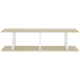 NNEVL Wall Shelves 2 pcs White and Sonoma Oak 78x18x20 cm Chipboard