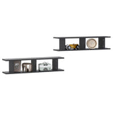 NNEVL Wall Shelves 2 pcs Grey 90x18x20 cm Chipboard