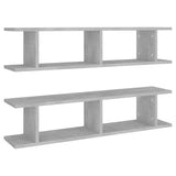 NNEVL Wall Shelves 2 pcs Concrete Grey 90x18x20 cm Chipboard