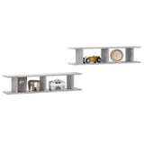 NNEVL Wall Shelves 2 pcs Concrete Grey 90x18x20 cm Chipboard