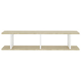 NNEVL Wall Shelves 2 pcs White and Sonoma Oak 90x18x20 cm Chipboard