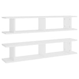 NNEVL Wall Shelves 2 pcs White 105x18x20 cm Chipboard