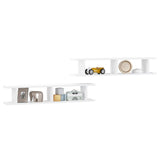 NNEVL Wall Shelves 2 pcs White 105x18x20 cm Chipboard