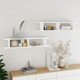 NNEVL Wall Shelves 2 pcs White 105x18x20 cm Chipboard