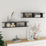 NNEVL Wall Shelves 2 pcs Grey 105x18x20 cm Chipboard