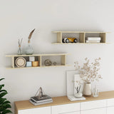NNEVL Wall Shelves 2 pcs Sonoma Oak 105x18x20 cm Chipboard