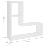NNEVL Wall Shelves 2 pcs White 50x15x50 cm Chipboard