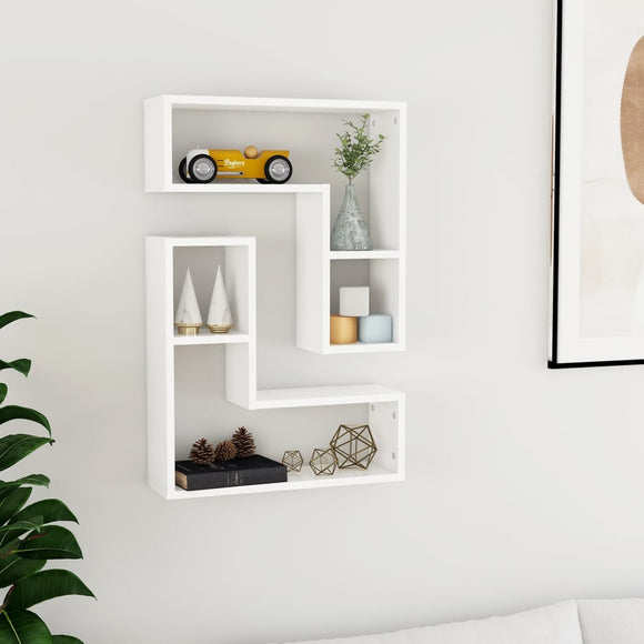 NNEVL Wall Shelves 2 pcs White 50x15x50 cm Chipboard