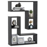 NNEVL Wall Shelves 2 pcs Grey 50x15x50 cm Chipboard