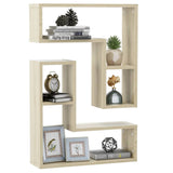 NNEVL Wall Shelves 2 pcs Sonoma Oak 50x15x50 cm Chipboard