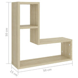 NNEVL Wall Shelves 2 pcs Sonoma Oak 50x15x50 cm Chipboard