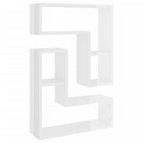 NNEVL Wall Shelves 2 pcs High Gloss White 50x15x50 cm Chipboard
