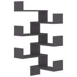 NNEVL Wall Corner Shelves 2 pcs Grey 40x40x50 cm Chipboard