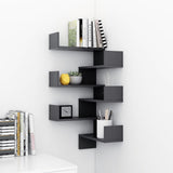 NNEVL Wall Corner Shelves 2 pcs Grey 40x40x50 cm Chipboard