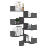 NNEVL Wall Corner Shelves 2 pcs Grey 40x40x50 cm Chipboard