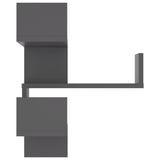 NNEVL Wall Corner Shelves 2 pcs Grey 40x40x50 cm Chipboard