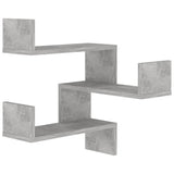 NNEVL Wall Corner Shelf Concrete Grey 40x40x50 cm Chipboard