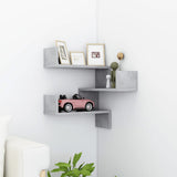 NNEVL Wall Corner Shelf Concrete Grey 40x40x50 cm Chipboard