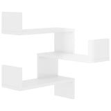 NNEVL Wall Corner Shelf High Gloss White 40x40x50 cm Chipboard