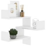 NNEVL Wall Corner Shelf High Gloss White 40x40x50 cm Chipboard