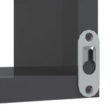 NNEVL Wall Corner Shelf High Gloss Grey 40x40x50 cm Chipboard