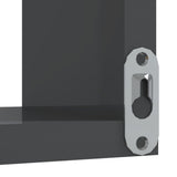 NNEVL Wall Corner Shelves 2 pcs High Gloss Grey 40x40x50 cm Chipboard