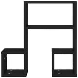 NNEVL Wall Shelves 2 pcs Black 50x15x50 cm Engineered Wood