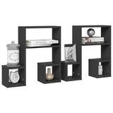 NNEVL Wall Shelves 2 pcs Grey 50x15x50 cm Engineered Wood