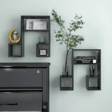 NNEVL Wall Shelves 2 pcs Grey 50x15x50 cm Engineered Wood