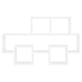 NNEVL Car-shaped Wall Shelf White 82x15x51 cm Chipboard