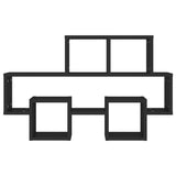 NNEVL Car-shaped Wall Shelf Black 82x15x51 cm Chipboard