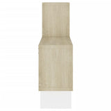 NNEVL Car-shaped Wall Shelf White & Sonoma Oak 82x15x51 cm Chipboard
