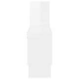 NNEVL Car-shaped Wall Shelf High Gloss White 82x15x51 cm Chipboard