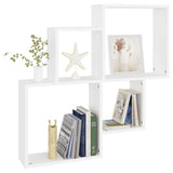 NNEVL Wall Cube Shelf White 80x15x78.5 cm Chipboard