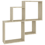 NNEVL Wall Cube Shelf Sonoma Oak 80x15x78.5 cm Chipboard