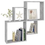 NNEVL Wall Cube Shelf Concrete Grey 80x15x78.5 cm Chipboard