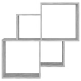 NNEVL Wall Cube Shelf Concrete Grey 80x15x78.5 cm Chipboard