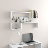 NNEVL Wall Shelves 2 pcs White 100x15x20 cm Chipboard