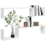 NNEVL Wall Shelves 2 pcs High Gloss White 100x15x20 cm Chipboard