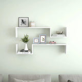 NNEVL Wall Shelves 2 pcs High Gloss White 100x15x20 cm Chipboard
