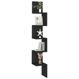NNEVL Wall Corner Shelf Black 20x20x127.5 cm Chipboard