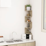 NNEVL Wall Corner Shelf Sonoma Oak 20x20x127.5 cm Engineered Wood