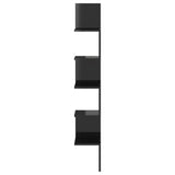 NNEVL Wall Corner Shelf High Gloss Black 20x20x127.5 cm Chipboard