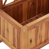 NNEVL Garden Raised Bed with Trellis Solid Acacia Wood