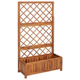 NNEVL Raised Bed with Trellis 85x38x150 cm Solid Acacia Wood