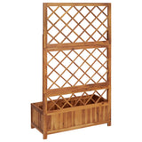 NNEVL Raised Bed with Trellis 85x38x150 cm Solid Acacia Wood