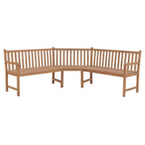 NNEVL Garden Corner Bench 185x185x90 cm Solid Teak Wood
