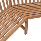 NNEVL Garden Corner Bench 185x185x90 cm Solid Teak Wood