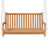 NNEVL Swing Bench Solid Teak Wood 114x60x64 cm